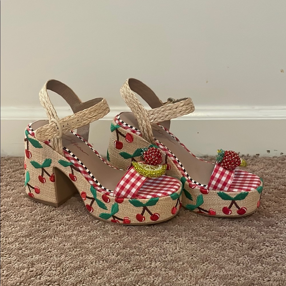 Betsey Johnson Cheyne Cherry Platform Heels